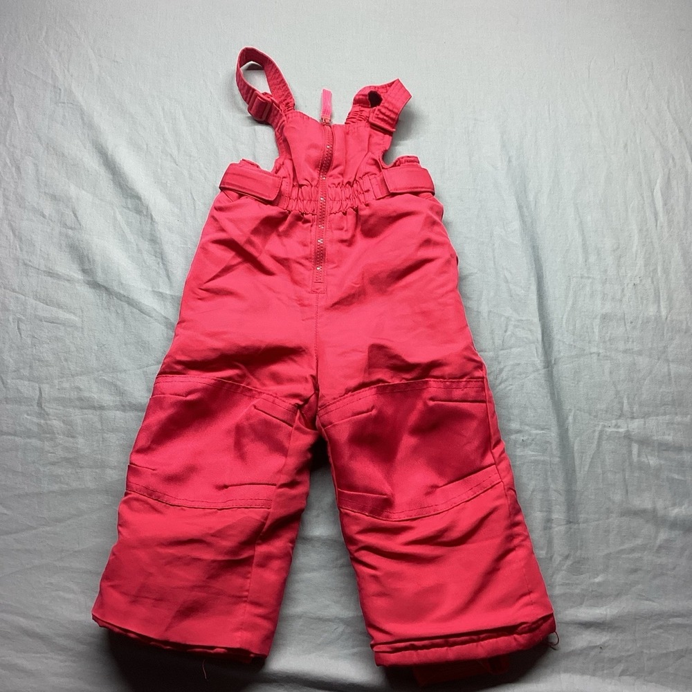 Cherokee Snow Bib Pants Toddler 18 Month - Pink Insulated Ski Adjustable Straps